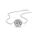 Thumbnail 12 - 3 Carat Round Bezel Solitaire Diamond Pendant