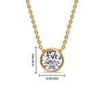 Load image into Gallery viewer, 3 Carat Round Bezel Solitaire Diamond Pendant