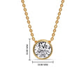 Thumbnail 15 - 3 Carat Round Bezel Solitaire Diamond Pendant