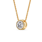 Load image into Gallery viewer, 3 Carat Round Bezel Solitaire Diamond Pendant