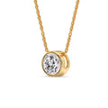 Thumbnail 16 - 3 Carat Round Bezel Solitaire Diamond Pendant