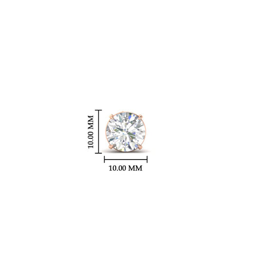 3 Carat Round Cut Diamond Stud Earring For Men