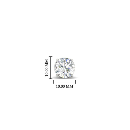 3 Carat Round Cut Diamond Stud Earring For Men