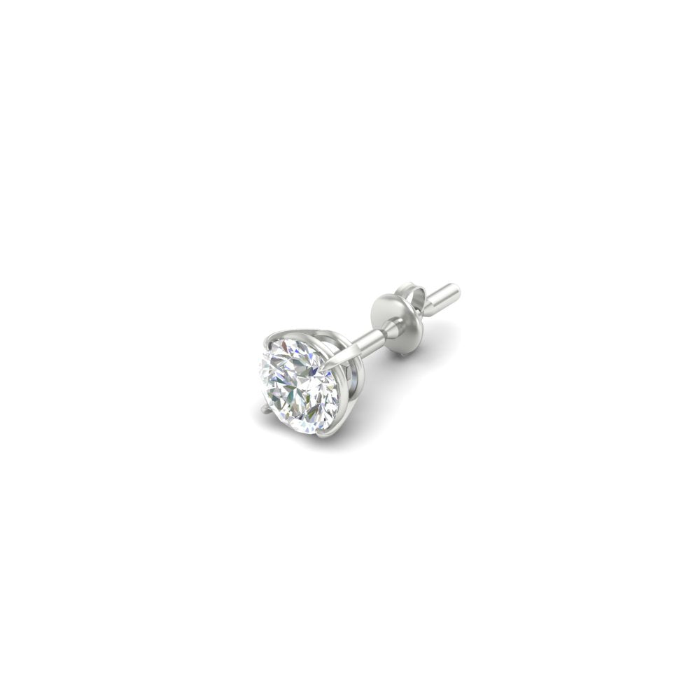 3 Carat Round Cut Diamond Stud Earring For Men