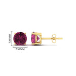 Load image into Gallery viewer, 3-carat-round-pink-sapphire-stud-earring-for-women-in-yellow-gold-fdear10411rogsadrpiangle2-3.00ct-nl-yg-hw_48e85032-1a94-4ed6-a543-de5a22ae50bf.jpg?v=1765339411
