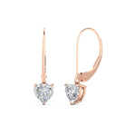 Load image into Gallery viewer, 3-carat-solitaire-heart-diamond-lever-back-earrings-in-rose-gold-FDEAR11236HT-3.00CT-NL-RG.jpg
