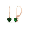 Load image into Gallery viewer, 3-carat-solitaire-heart-emerald-lever-back-earrings-in-rose-gold-FDEAR11236HTGEMGR-3.00CT-NL-RG.jpg