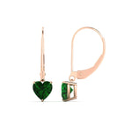 Load image into Gallery viewer, 3-carat-solitaire-heart-emerald-lever-back-earrings-in-rose-gold-FDEAR11236HTGEMGR-3.00CT-NL-RG.jpg
