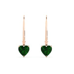 Load image into Gallery viewer, 3-carat-solitaire-heart-emerald-lever-back-earrings-in-rose-gold-FDEAR11236HTGEMGR-3.00CT-NL-RG.jpg
