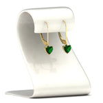 Load image into Gallery viewer, 3-carat-solitaire-heart-emerald-lever-back-earrings-in-yellow-gold-FDEAR11236HTGEMGR-3.00CT-NL-YG.jpg

