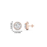 Load image into Gallery viewer, 3-carat-sparkling-round-halo-diamond-stud-earrings-in-rose-gold-FDEAR10985ROANGLE1-3.00CT-NL-RG
