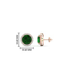 Load image into Gallery viewer, 3-carat-sparkling-round-halo-emerald-stud-earrings-in-rose-gold-FDEAR10985ROGEMGRANGLE1-3.00CT-NL-RG
