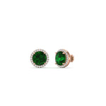 Load image into Gallery viewer, 3-carat-sparkling-round-halo-emerald-stud-earrings-in-rose-gold-FDEAR10985ROGEMGRANGLE1-3.00CT-NL-RG
