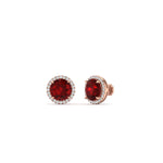 Load image into Gallery viewer, 3-carat-sparkling-round-halo-ruby-stud-earrings-in-rose-gold-FDEAR10985ROGRUDRANGLE1-3.00CT-NL-RG
