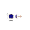 Thumbnail 18 - 3-carat-sparkling-round-halo-sapphire-stud-earrings-in-rose-gold-FDEAR10985ROGSABLANGLE1-3.00CT-NL-RG