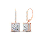 Load image into Gallery viewer, 3-carat-square-halo-diamond-lever-back-earrings-in-rose-gold-FDEAR-11235PR-3.00CT-NL-RG.jpg
