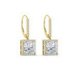 Load image into Gallery viewer, 3-carat-square-halo-diamond-lever-back-earrings-in-yellow-gold-FDEAR-11235PR-3.00CT-NL-YG.jpg
