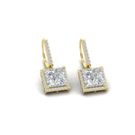 Load image into Gallery viewer, 3-carat-square-halo-diamond-lever-back-earrings-in-yellow-gold-FDEAR-11235PR-3.00CT-NL-YG.jpg
