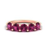 Load image into Gallery viewer, 3-carat-wedding-anniversary_20-ring-round-pink-sapphire-in-rose-gold-FDENS141ROBGSADRPI-3.00CT-NL-RG
