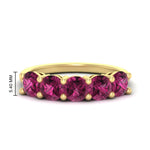 Load image into Gallery viewer, 3-carat-wedding-anniversary_20-ring-round-pink-sapphire-in-yellow-gold-FDENS141ROBGSADRPI-3.00CT-NL-YG-HW
