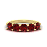 Load image into Gallery viewer, 3-carat-wedding-anniversary_20-ring-round-ruby-in-yellow-gold-FDENS141ROBGRUDR-3.00CT-NL-YG
