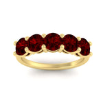 Load image into Gallery viewer, 3-carat-wedding-anniversary_20-ring-round-ruby-in-yellow-gold-FDENS141ROBGRUDRANGLE5-3.00CT-NL-YG
