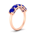 Thumbnail 5 - 3-carat-wedding-anniversary_20-ring-round-sapphire-in-rose-gold-FDENS141ROBGSABLANGLE2-3.00CT-NL-RG