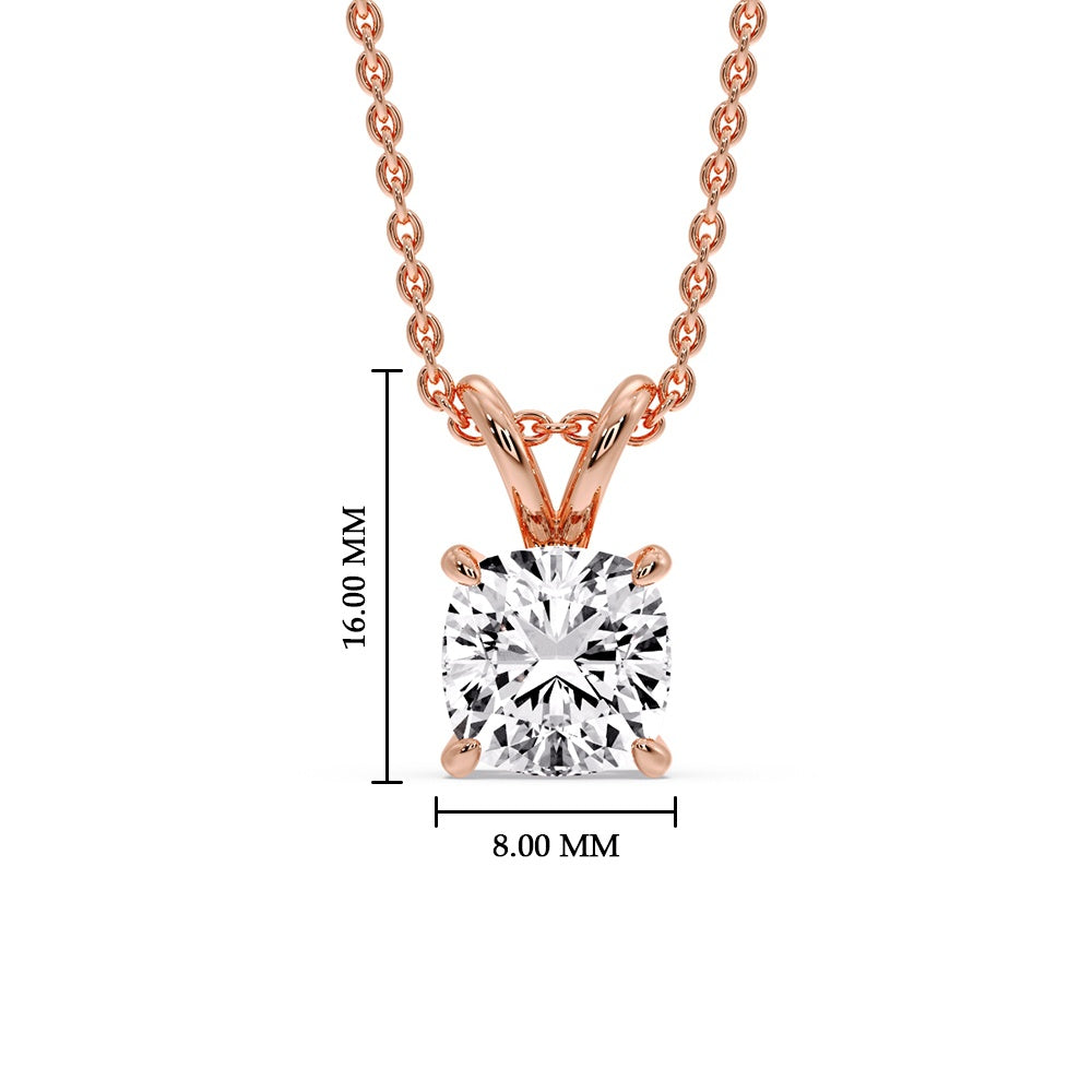 Cushion Cut Solitaire Pendant