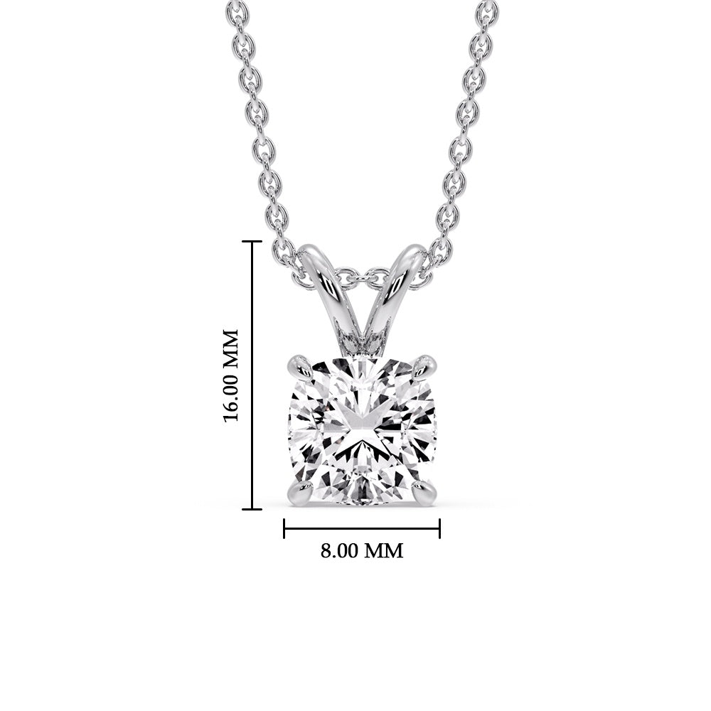 Cushion Cut Solitaire Pendant