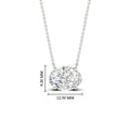Thumbnail 74 - East West Oval Solitaire Pendant