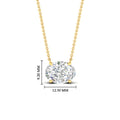 Thumbnail 79 - East West Oval Solitaire Pendant