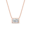 Load image into Gallery viewer, 3-ct-east-west-radiant-cut-bezel-diamond-pendant-in-rose-gold-fdpd11763raangle1-3.00ct-nl-rg.jpg