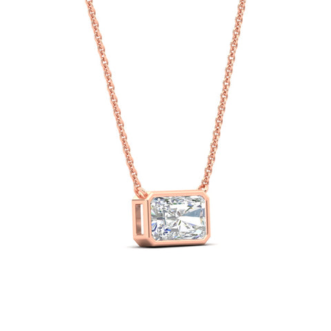 3-ct-east-west-radiant-cut-bezel-diamond-pendant-in-rose-gold-fdpd11763raangle3-3.00ct-nl-rg