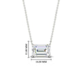 Thumbnail 76 - Emerald Cut East West Solitaire Pendant