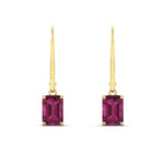 Load image into Gallery viewer, 3-ct-emerald-cut-pink-sapphire-drop-earrings-in-yellow-gold-fdear11236emgsadrpiangle2-3.00ct-nl-yg.jpg?v=1765364323