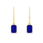 Load image into Gallery viewer, 3-ct-emerald-cut-sapphire-drop-earrings-in-yellow-gold-fdear11236emgsablangle2-3.00ct-nl-yg.jpg?v=1765364323