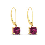 Load image into Gallery viewer, 3-ct-leverback-cushion-cut-pink-sapphire-drop-earrings-in-yellow-gold-fdear11236cugsadrpiangle3-3.00ct-nl-yg.jpg?v=1765359804