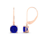 Load image into Gallery viewer, 3-ct-leverback-cushion-cut-sapphire-drop-earrings-in-rose-gold-fdear11236cugsablangle4-3.00ct-nl-rg.jpg?v=1765359805