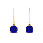 Load image into Gallery viewer, 3-ct-leverback-cushion-cut-sapphire-drop-earrings-in-yellow-gold-fdear11236cugsablangle2-3.00ct-nl-yg.jpg?v=1765359805