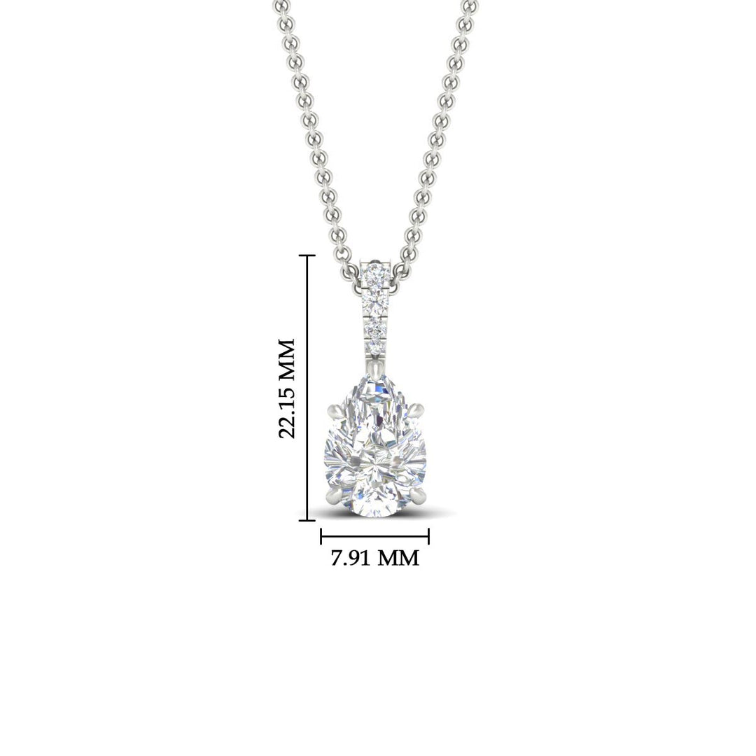 Pear Shaped Pavé Diamond Bail Pendant