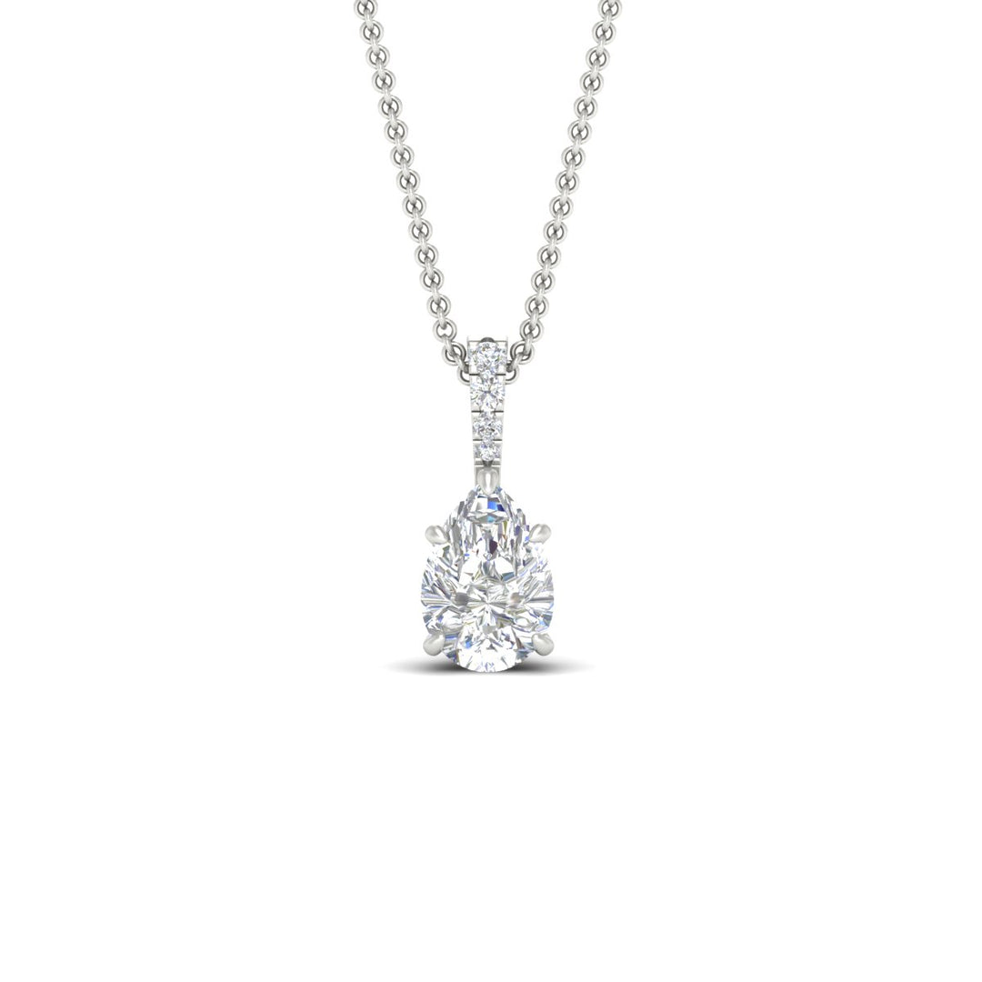Pear Shaped Pavé Diamond Bail Pendant