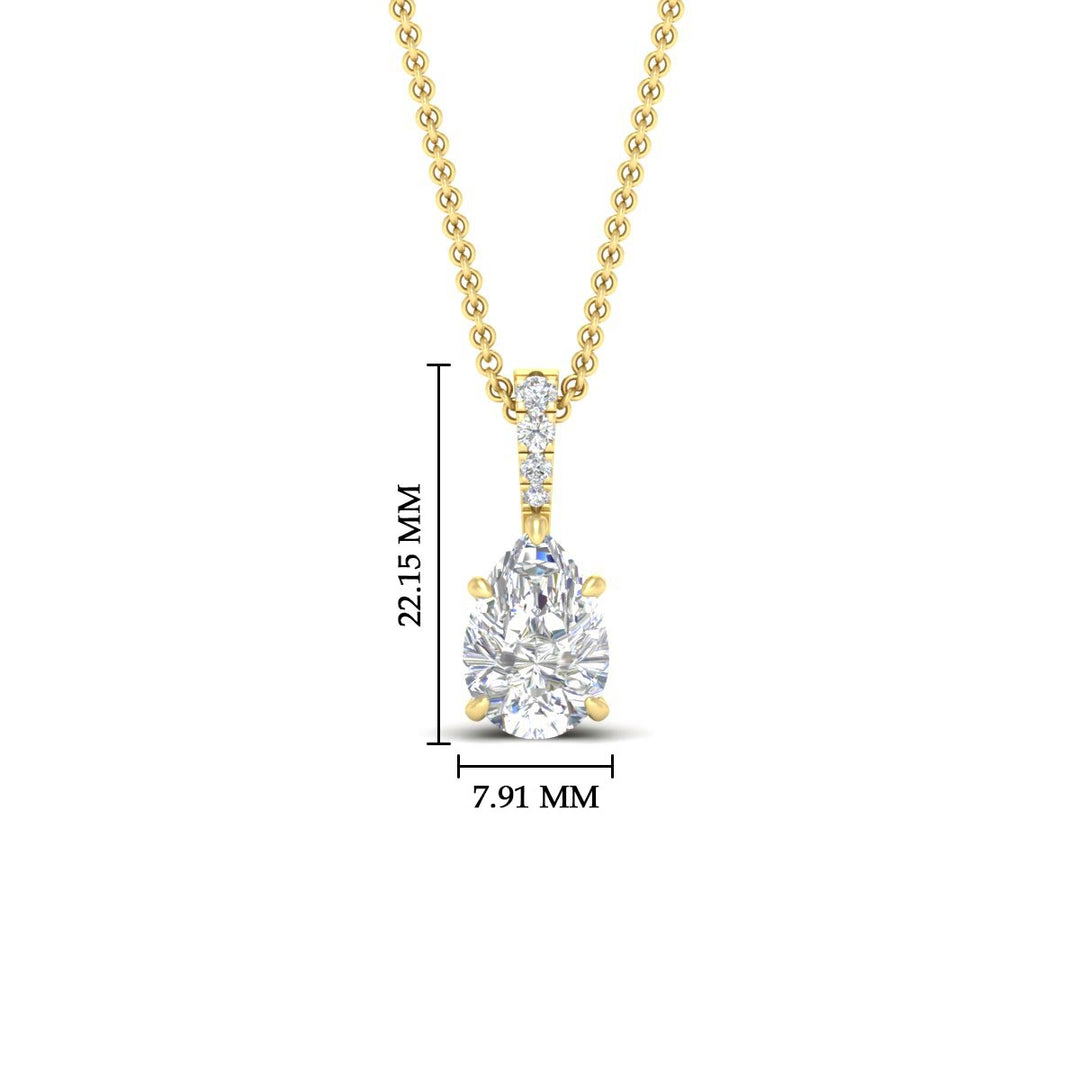 Pear Shaped Pavé Diamond Bail Pendant