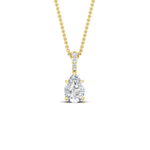 Load image into Gallery viewer, Pear Shaped Pavé Diamond Bail Pendant