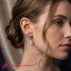Load image into Gallery viewer, 3-ct-princess-cut-diamond-leverback-dangle-earrings-in-white-gold-fdear11236pr-model-1