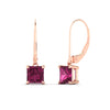 Load image into Gallery viewer, 3-ct-princess-cut-pink-sapphire-leverback-dangle-earrings-in-rose-gold-fdear11236prgsadrpiangle1-3.00ct-nl-rg.jpg?v=1765510594