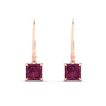 Load image into Gallery viewer, 3-ct-princess-cut-pink-sapphire-leverback-dangle-earrings-in-rose-gold-fdear11236prgsadrpiangle2-3.00ct-nl-rg.jpg?v=1765510594