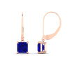 Load image into Gallery viewer, 3-ct-princess-cut-sapphire-leverback-dangle-earrings-in-rose-gold-fdear11236prgsablangle4-3.00ct-nl-rg.jpg?v=1765510594