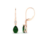 Load image into Gallery viewer, 3-ct-round-and-pear-emerald-lever-back-drop-earrings-in-rose-gold-FD-EAR11124GEMGR-3CT-NL-RG.jpg