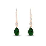 Load image into Gallery viewer, 3-ct-round-and-pear-emerald-lever-back-drop-earrings-in-rose-gold-FD-EAR11124GEMGR-3CT-NL-RG.jpg