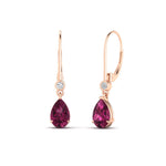 Load image into Gallery viewer, 3-ct-round-and-pear-pink-sapphire-lever-back-drop-earrings-in-rose-gold-FD-EAR11124GSADRPI-3CT-NL-RG.jpg